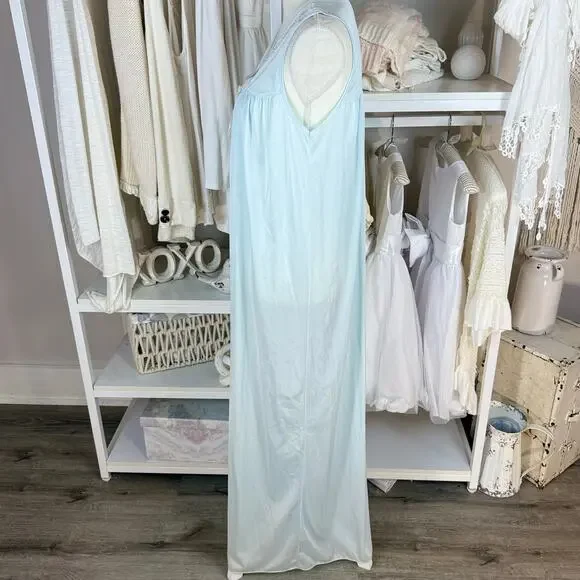 Katz sz. Small vintage blue night gown, Wendy, classic, summer, feminine #4148 - Picture 3 of 10